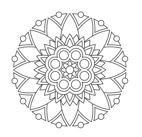 The basic form of most mandalas is a circle in which are depicted symbolic gates of the cosmos. Simple Mandala Coloring Pages at GetColorings.com | Free ...