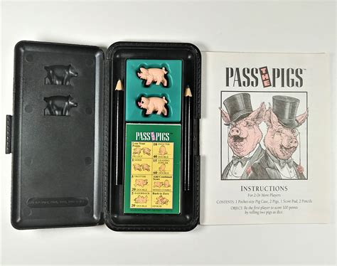 Vintage Pass The Pigs Game Retro Game Night Vintage Pig Board Game