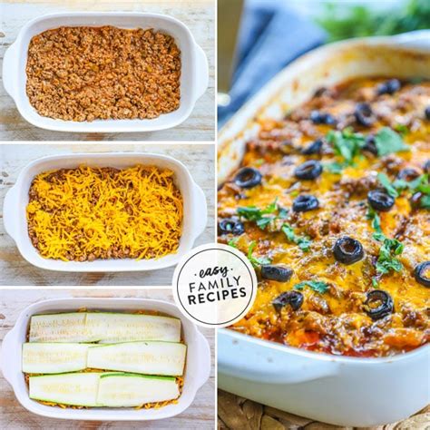 If you are not a fan of corn tortillas you can sub flour tortillas. Beef Enchilada Casserole with Zucchini · Easy Family Recipes