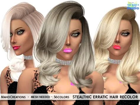 The Sims Resource Stealthic S Erratic Hair Recolored By Mahocreations