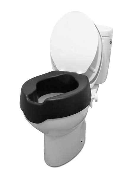 Kmina Raised Toilet Seat With Lid 4 Inch Soft Toilet Seat Raiser