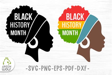 Black History Month Svg Black Woman Silhouette Svg Afro Svg Cut Files By Green Wolf Art
