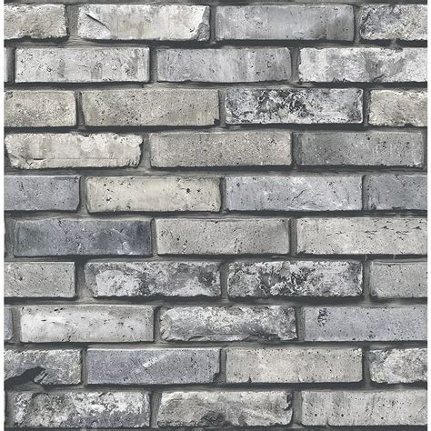 Brewster Home Fashions Painted Grey Brick Wallpaper The Home Depot Canada