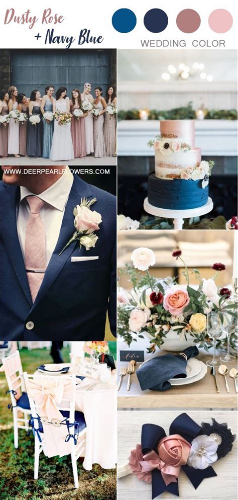 Dusty Rose And Navy Blue Wedding Color Ideas Dusty Rose Wedding