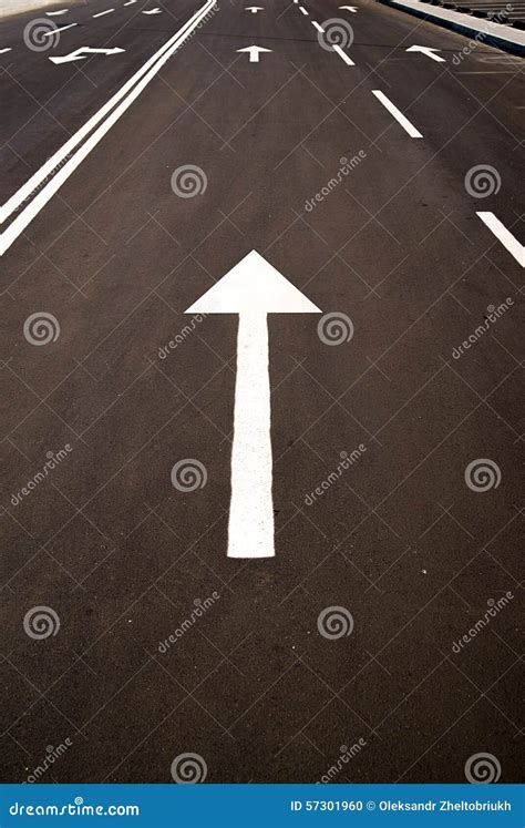 Road Markings On The Asphalt Road In The City Stock Photo Image Of