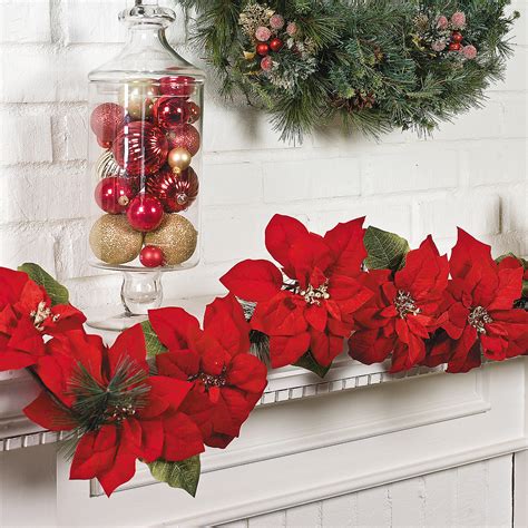 See more ideas about poinsettia, christmas, christmas flower. Poinsettia Garland - Oriental Trading