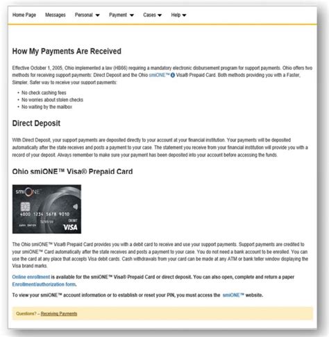 The smione card is safe and secure and can be used for child support even when the person does not have a. Child Support Enforcement - Sandusky County DJFS