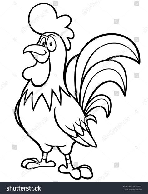 Find the best rooster picture from our handpicked image collection. Vector Illustration Cartoon Rooster Coloring Book Stock Vector 513049084 - Shutterstock