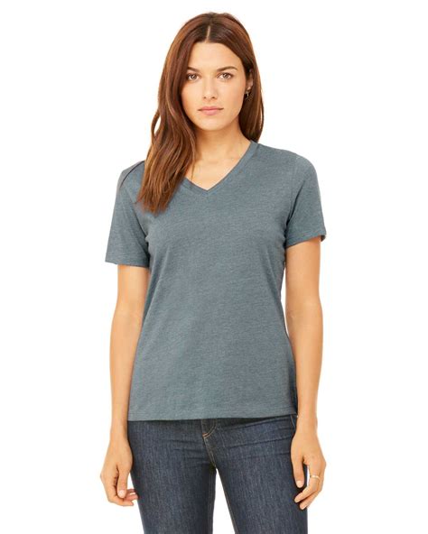 Bella Canvas 6405 Ladies Relaxed Jersey Short Sleeve V Neck T Shirt