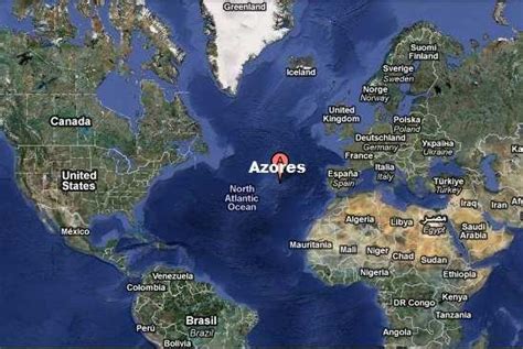 Location Of Azores Island On The World Map Download Scientific Diagram