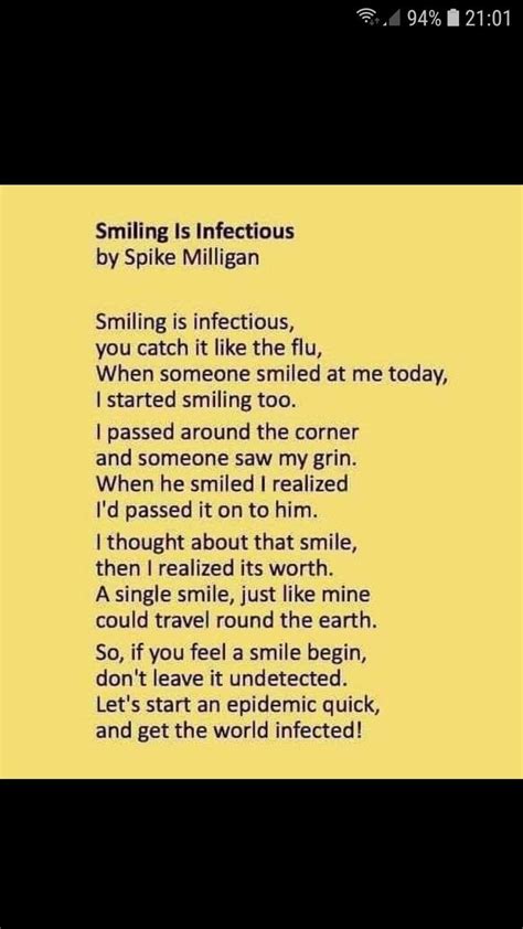 Smiling Is Infectious Spike Milligan I Passed Sayings