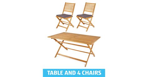 Wooden Garden Table With 4 Chairs Aldi Uk