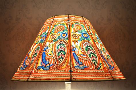 Abstract geometric paper patterned lampshade. chayaacrafts | Floral lampshade, Lamp shade, Peacock pattern