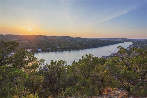 Sunset At Mount Bonnell Austin Texas 1 Photograph By Rob Greebon