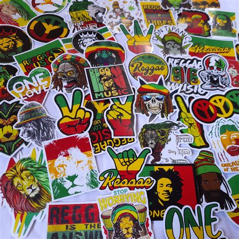 50pcs Reggae Rasta Man Aesthetic Stickers Reggae Music Etsy