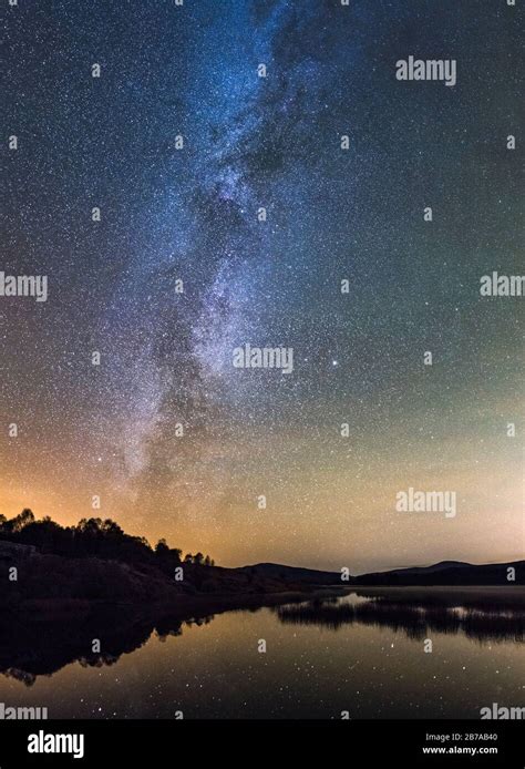 Milky Way And Stars Over Loch Stroan Galloway Dark Sky Park Galloway