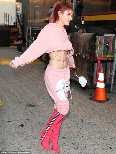 Bella Thorne Flashes Underboob As She Wears Half A Hoodie Daily Mail