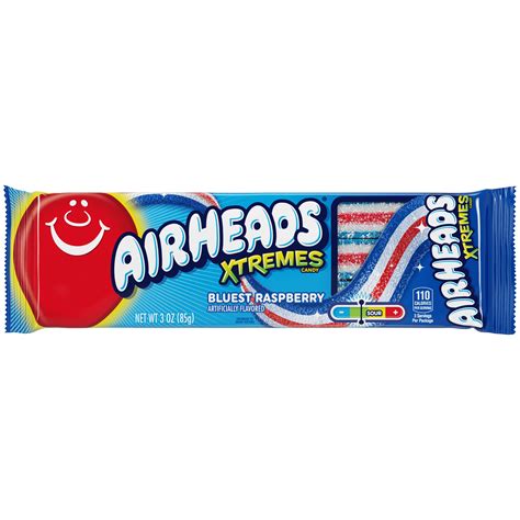 Airheads Candy Xtremes Belts Bluest Raspberry Sweetly Sour 3oz