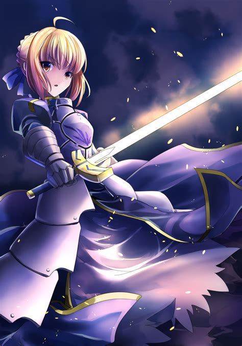 In this route he ends up with saber {his servant}. Saber (Fate/stay night) Image #2118490 - Zerochan Anime ...