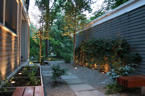 Bethesda Md Residence Mid Century Modern Breezeway With Espaliered