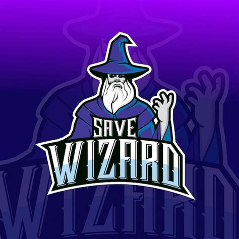 Premium Vector Save Wizard Mascot Esport Logo Design