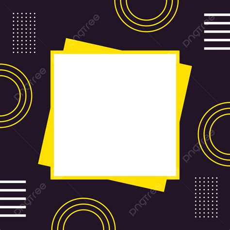 Yellow And White Geometric Social Media Twibbon Frame Twibbon Social