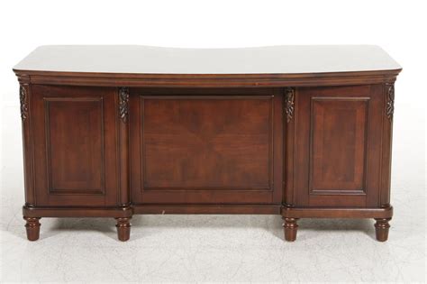American Signature Collection Mahogany Stained Executive Desk Ebth