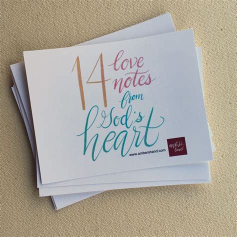 Love Notes From Gods Heart Kjv 14 Encouragement Cards With Scripture