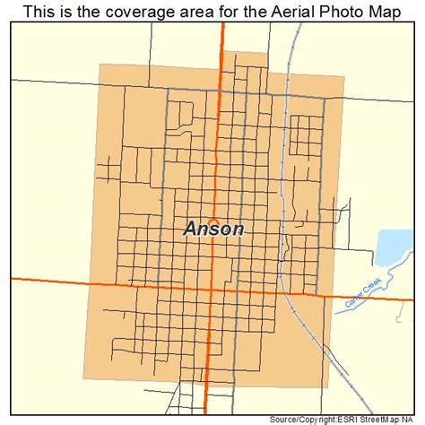 Aerial Photography Map Of Anson Tx Texas
