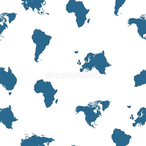 World Map Seamless Pattern Background Background With All Continents