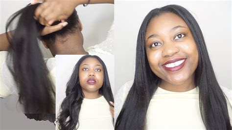 Kinky Perm Coarse Yaki Straight Clip Ins Ft Lovrio Hair Extensions YouTube