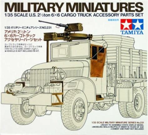 Factory Tamiya Military Miniatures 25 Ton 6x6 Cargo Truck Accessory