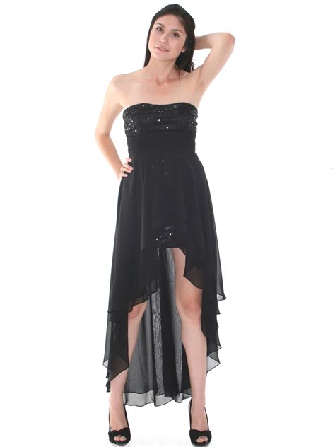 Strapless Sequin High Low Cocktail Dress Sung Boutique La