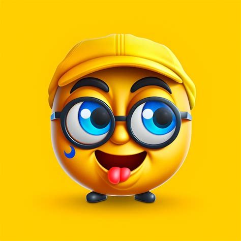 Premium AI Image Animated Emoji With Cap And Smiley