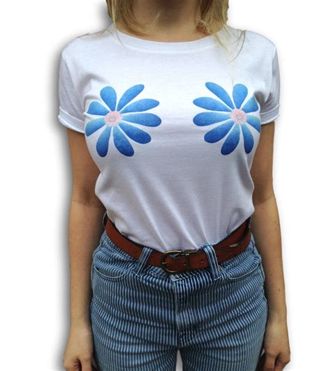 Flower Boobs Shirt Girl Power Feminist Shirt 70s Fashion Etsy