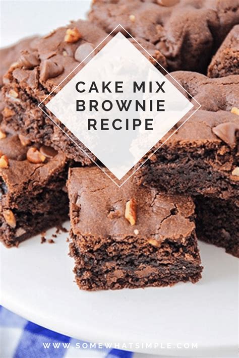 Easiest Cake Mix Brownies From Somewhat Simple