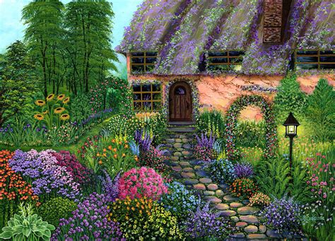 The Garden Painting By Bonnie B Cook Fine Art America