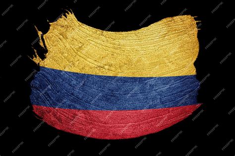 Premium Photo Grunge Colombia Flag Colombian Brush Stroke
