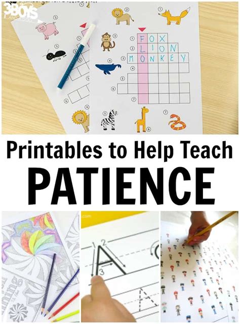 Fun Patience Worksheets For Kids 3 Boys And A Dog