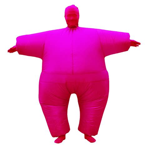 buy adult chub suit inflatable blow up color full body costume jumpsuit pink free size pink