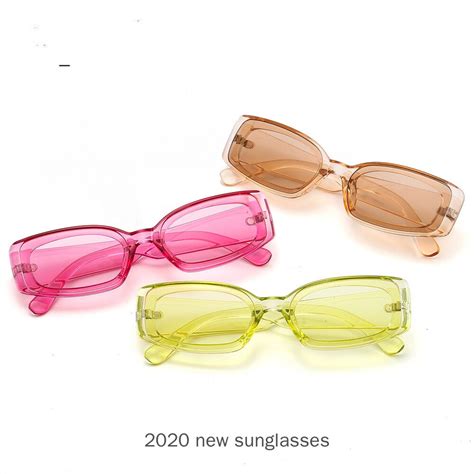 2020 new fashion women rectangular sunglasses female rhinestone sun glasses big frame driving