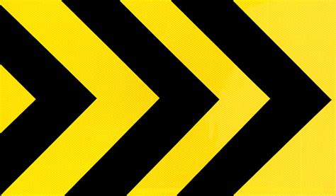 Yellow And Black Traffic Sign Curve Stock Photo Download Image Now
