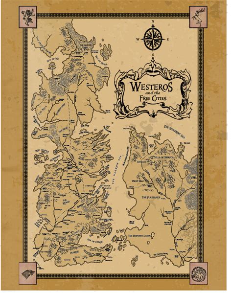Fantasy Maps Of Westeros