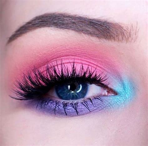 Stunning Pink Blue And Purple Eye Makeup Look Eyemakeuptutorial