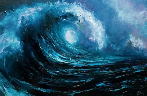 Wave Art Painting Waves Sea Ocean Etsy In 2021 Wave Art Painting