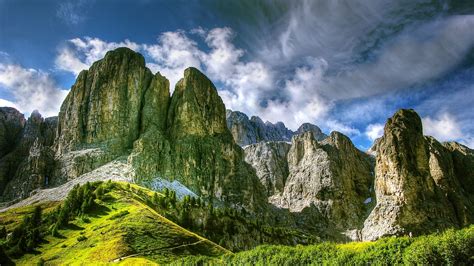 Desktop Wallpaper Dolomites Mountains Nature Landscape