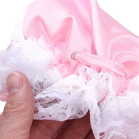 Hot Wholesale Lace Adult Men Sissy C String Lingerie Floral Lace Elastic Drawstring Satin Male