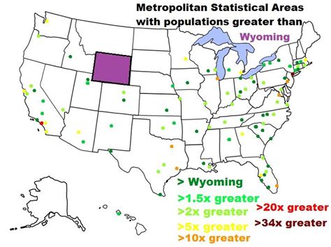 Map Of Metropolitan Statistical Areas With Populations Greater Than The