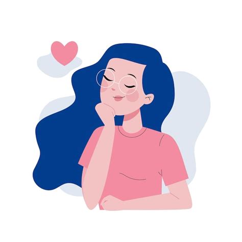 Mujer Enamorada Concepto De Ilustración Vector Premium