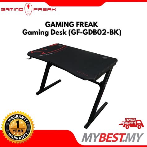 Gaming Freak Gaming Desk Gf Gd02 Bk Shopee Malaysia